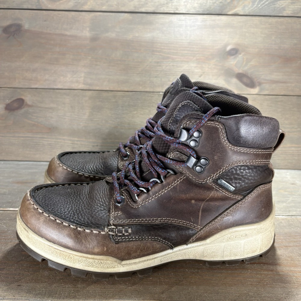 ecco track 25 womens size 38 shoes brown leather waterproof hiking boots